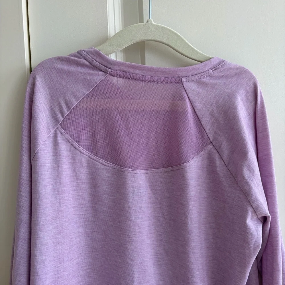 Athleta Girls Black Bike Shorts and Athleta lavender Top size 8-10